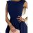 442-3 Flared dress with small sleeves - navy blue
