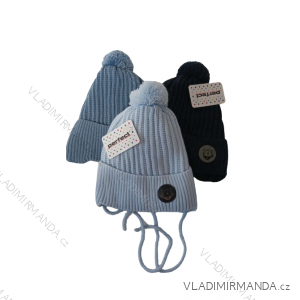 Winter knitted hat with fleece for children's boys (1-3 YEARS) MADE IN POLAND PV4231218
