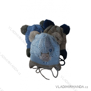 Children's boy's winter knitted hat with fleece (3-6 YEARS) MADE IN POLAND PV423SOVA