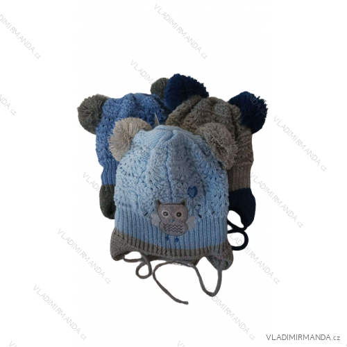 Children's boy's winter knitted hat with fleece (3-6 YEARS) MADE IN POLAND PV423SOVA