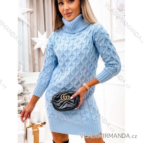 Women's Long Sleeve Knitted Dress (S/M ONE SIZE) ITALIAN FASHION IMWAK23CL5019