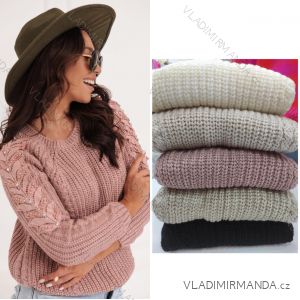 Women's Oversize Long Sleeve Sweater (S/M/L ONE SIZE) TURKISH FASHION TMWGM234051