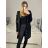 Women's Long Sleeve Hooded Alpaca Coat (S/M ONE SIZE) POLISH FASHION IMWK23747 S/M white