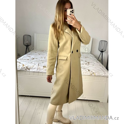 Long women's fleece coat (SML-XL) ITALIAN FASHION IMD211106 béžová XL