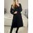Long women's fleece coat (SML-XL) ITALIAN FASHION IMD211106 black L