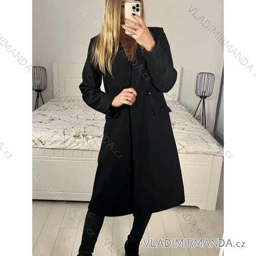 Long women's fleece coat (SML-XL) ITALIAN FASHION IMD211106 black L