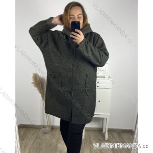Women's Plus Size Zipper Lamb Coat (3XL/4XL ONE SIZE) ITALIAN FASHION IM723052