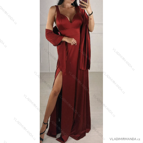 Women's Summer Elegant Strapless Dress (S/M ONE SIZE) ITALIAN FASHION IMPBB23O9187 Wine S/M
