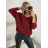 Women's long sleeve sweater (uni s / m) ITALIAN FASHION TM922STAR -   Green
,   M / L