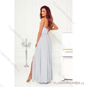 Women's (34-38) POLISH FASHION PMLWD24AMELIA10 Spaghetti Strap Sequins Long Party Dress