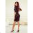 Women's Long Elegant Dress with Wide Straps (SL) FRENCH FASHION FMPEL23VELVET black 34