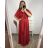 Šaty dlouhé elegantní společenské na ramínka dámské (S/M ONE SIZE) ITALSKá MóDA IM4221089 2XL/3XL red