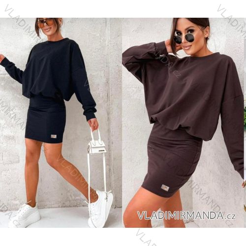 Women's warm long sleeve dress (S/M ONE SIZE) ITALIAN FASHION IMC23376