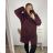 Women's Plus Size Zipper Hooded Lamb Coat (2XL/3XL ONE SIZE) ITALIAN FASHION IM422841/DU