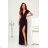 Women's Long Elegant Dress with Wide Straps (SL) FRENCH FASHION FMPEL23VELVET black 48