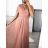 Women's Elegant Short Sleeve Party Dress (L/XL ONE SIZE) ITALIAN FASHION IMS233589XL/DU Beige L/XL