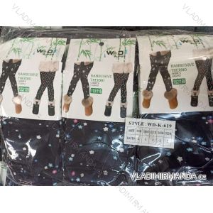 Leggings Warm Thermo Bamboo Girls' Baby Puppy Leopard Pattern with Pockets (110-164) W.D. WD23K-619