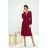 Women's Long Elegant Dress with Wide Straps (SL) FRENCH FASHION FMPEL23VELVET Wine 34