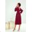 Women's Long Elegant Dress with Wide Straps (SL) FRENCH FASHION FMPEL23VELVET Wine 34
