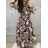 Women's Long Chiffon Long Sleeve Dress (S/M ONE SIZE) ITALIAN FASHION IMWD223346