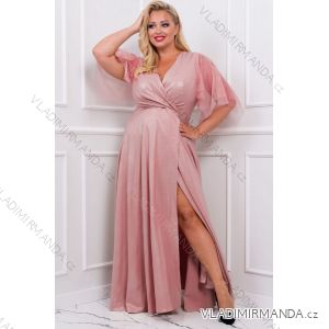 Women's Plus Size (42-46) Long Elegant Party Sleeveless Dress POLISH FASHION PMLBC23265-10