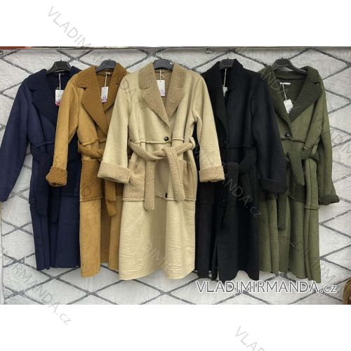 Women's Plus Size Fleece Hooded Long Sleeve Coat (XL/2XL ONE SIZE) ITALIAN FASHION IMWD232744