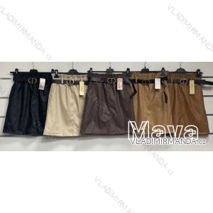 Women's Belted Leatherette Skirt (S-XL) ITALIAN FASHION IMWMY234133