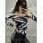 Women's Oversize Long Sleeve T-Shirt (S/M ONE SIZE) ITALIAN FASHION IMWA23133