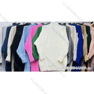 Women's Stand Collar Long Sleeve Knitted Sweater (S/M ONE SIZE) ITALIAN FASHION IMWDT230020