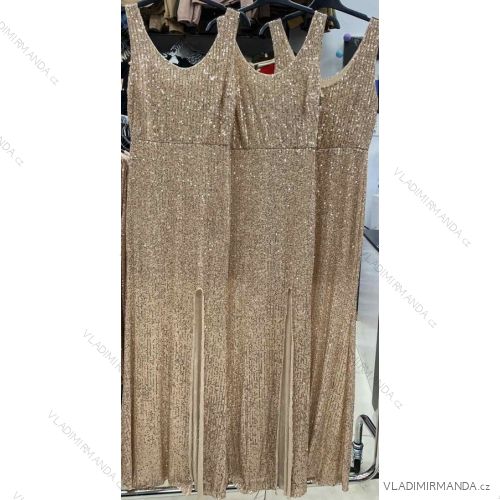 Women's Long Chiffon Short Sleeve Dress (S/M ONE SIZE) ITALIAN FASHION IMWGS231048