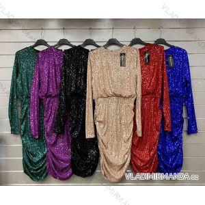 Women's Long Chiffon Short Sleeve Dress (S/M ONE SIZE) ITALIAN FASHION IMWGS231048