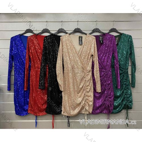Women's Long Chiffon Short Sleeve Dress (S/M ONE SIZE) ITALIAN FASHION IMWGS231048