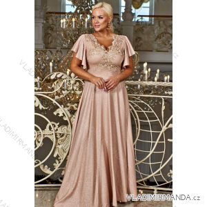 Women's Plus Size (42-46) Long Elegant Party Sleeveless Dress POLISH FASHION PMLBC23265-10