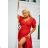 Women's Plus Size (42-46) Long Elegant Party Sleeveless Dress POLISH FASHION PMLBC23265-10 red 44