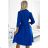 286-6 SANDY Flared shirt dress with a belt - blue