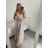 Women's Elegant Sparkly Sequin Strap Dress (S/M ONE SIZE) ITALIAN FASHION IMPLP2316560175 Old-pink S/M