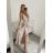 Women's Elegant Sparkly Sequin Strap Dress (S/M ONE SIZE) ITALIAN FASHION IMPLP2316560175 Old-pink S/M