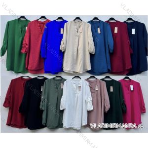 Women's Long Sleeve Tunic Shirt (L/XL ONE SIZE) ITALIAN FASHION IMC23133