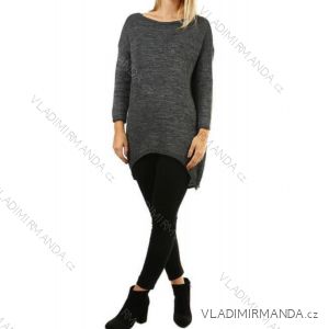 Women's Plus Size Extended Long Sleeve Sweater (XL/2XL ONE SIZE) ITALIAN FASHION IMC23451