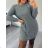 Women's Long Sleeve Knitted Dress (M/L ONE SIZEl) ITALIAN FASHION IMD23811