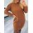Women's Long Sleeve Knitted Dress (M/L ONE SIZEl) ITALIAN FASHION IMD23811