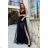 Women's Plus Size (42-46) Long Elegant Party Sleeveless Dress POLISH FASHION PMLBC23265-10 black 34