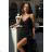 Women's Plus Size (42-46) Long Elegant Party Sleeveless Dress POLISH FASHION PMLBC23265-10 black 34