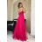 Women's Plus Size (42-46) Long Elegant Party Sleeveless Dress POLISH FASHION PMLBC23265-10 raspberry 34