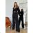 Women's Plus Size (42-46) Long Elegant Party Sleeveless Dress POLISH FASHION PMLBC23265-10 black 34
