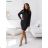Women's Knitted Long Sleeve Dress (L/XL ONE SIZE) ITALIAN FASHION IMD211019