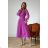Women's Plus Size (42-46) Long Elegant Party Sleeveless Dress POLISH FASHION PMLBC23265-10 fuchsia 34