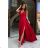 Women's Long Elegant Party Sleeveless Dress (34-42) POLISH FASHION PMLBC232231-02 Red 34