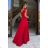 Women's Long Elegant Party Sleeveless Dress (34-42) POLISH FASHION PMLBC232231-02 Red 34