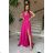 Women's Plus Size (42-46) Long Elegant Party Sleeveless Dress POLISH FASHION PMLBC23265-10 dark pink 34